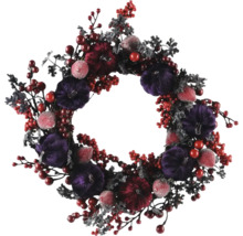 Couronne d''automne décorative avec citrouilles et baies