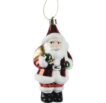 Weihnachtsbaumschmuck mit Weihnachtsmann-Motiv und Aufhänger