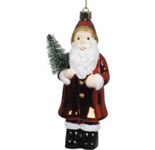 Weihnachtsmann Figur mit Baum als Christbaumschmuck