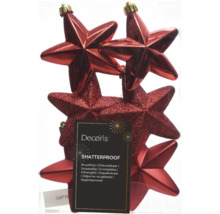 Rote, bruchsichere Christbaumspitzen in Sternform