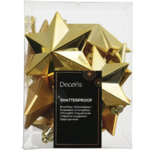 Verpackung goldfarbener, bruchsicherer Christbaumspitzen in Sternform