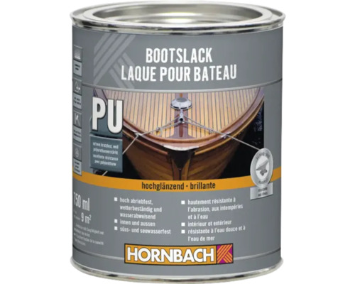 Laque à bateaux ultra-brillante 750 ml Vernis pour bateaux en bidon de 750 ml de Hornbach