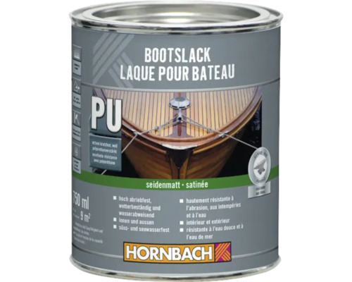 Laque à bateaux satiné brillant 750 ml Pot de vernis pour bateaux 750 ml