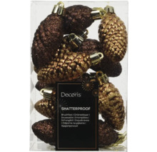 Ensemble de boules de Noël incassables en forme de pomme de pin