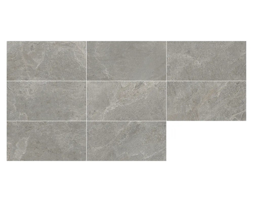 Plusieurs carreaux muraux gris aspect pierre