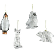Décorations de sapin de Noël : pingouin, renard, hibou et ours polaire