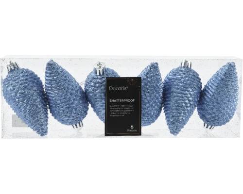 Six boules de Noël incassables en forme de cône