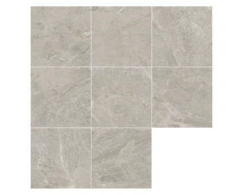 Neuf carreaux gris à motif marbré