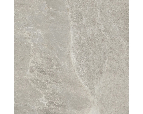 Image détaillée d''un carreau de grès cérame gris avec une surface mate