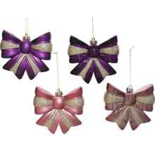 Mehrfarbige Schleifen als Christbaumschmuck