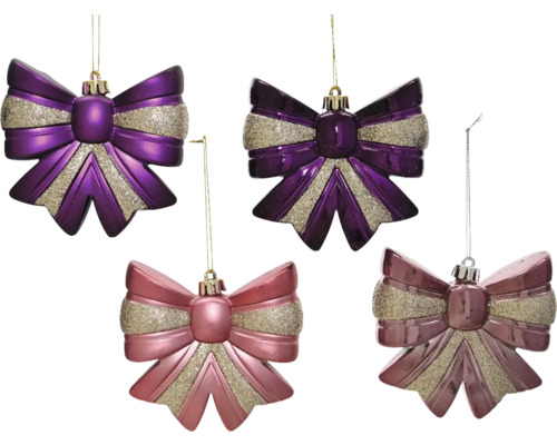 Mehrfarbige Schleifen als Christbaumschmuck