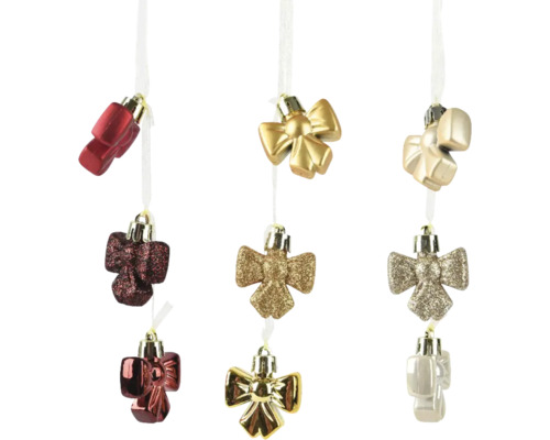 Dekohänger Schleife aus Styropor bunt Christbaumschmuck in Schleifenform zum Aufhängen