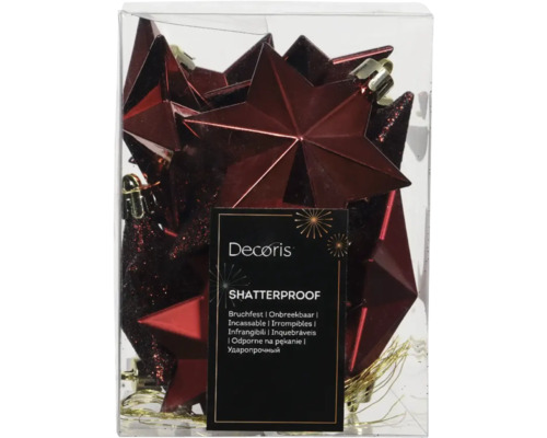 Bruchsichere Weihnachtsbaumspitze in Sternform im Karton