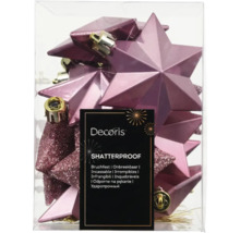 Verpackung mit bruchsicheren, sternförmigen Weihnachtskugeln