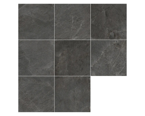 Neuf carreaux de sol avec motif de pierre