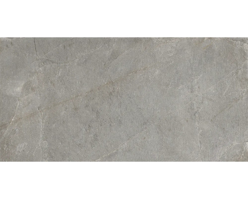 Carreau en grès cérame gris avec surface mate.
