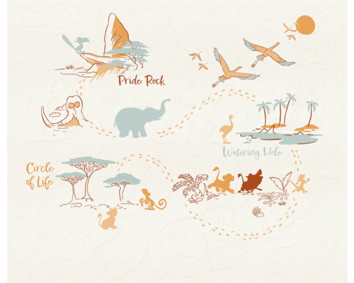 Carte illustrée des stations Le Roi Lion