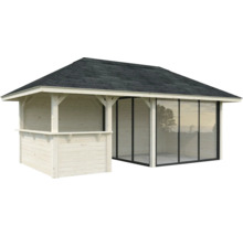 Pavillon de jardin avec bar et façade vitrée