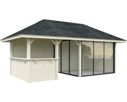 Pavillon de jardin avec bar et façade vitrée