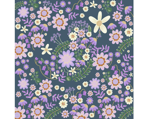 Motif floral avec diverses fleurs et feuilles