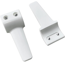 Deux supports blancs avec vis pour la fixation