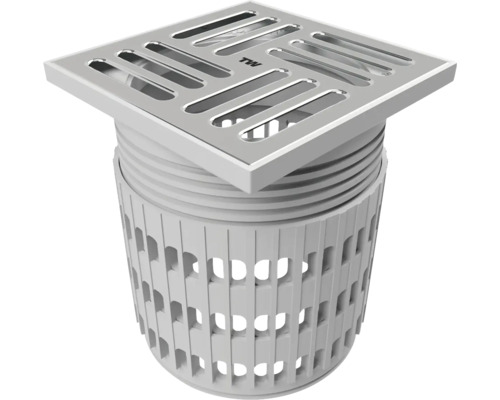 Bodenablauf mit quadratischer Abdeckung