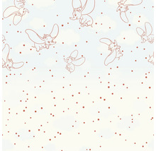 Papier peint avec éléphants Dumbo et points