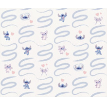 Papier peint avec motifs de Stitch et Angel et lignes courbes