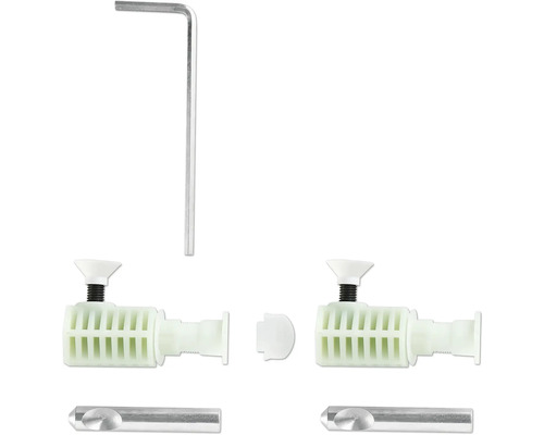 Jeu de connecteurs pour meubles avec clé Allen, connecteurs en plastique et tiges métalliques