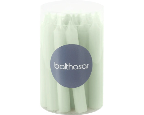 Logo Balthasar sur des bougies dans un récipient en plastique