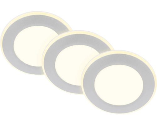Trois spots encastrables LED ronds pour l''intérieur
