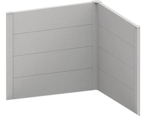biohort Sichtschutz für Belvedere L-Form 2 Stück L100 silber-metallic