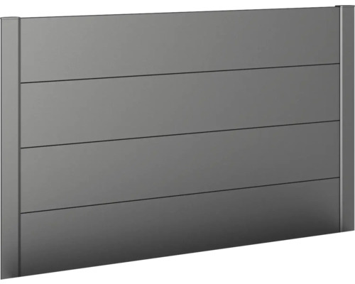 Brise-vue biohort pour Belvedere 1 pièce Taille 150 gris foncé métallique Clôture de jardin en aluminium avec des lamelles horizontales