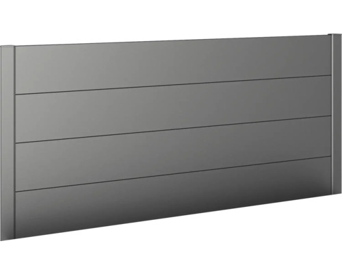 Brise-vue biohort pour Belvedere 1 pièce Taille 200 gris foncé métallique Panneau de confidentialité gris avec panneaux horizontaux