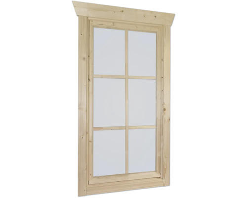 Fenêtre à un vantail pour abri de jardin 28 mm SKAN HOLZ charnière à droite 57.5x123.5 cm naturel Fenêtre à un vantail pour abri de jardin 28 mm SKAN HOLZ charnière à droite 57.5x123.5 cm naturel