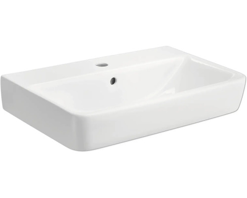 Vasque GEBERIT Renova Compact 600 x 370 mm blanc brillant y compris kit d'insonorisation CG02460000 Lavabo en céramique