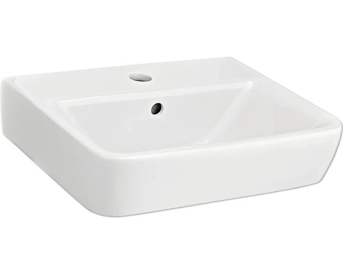Lave-mains GEBERIT Renova Plan 450 x 340 mm blanc brillant y compris kit d'insonorisation CG06345000 Vasque à poser en céramique