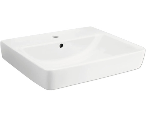 Vasque GEBERIT Renova Plan 600 x 480 mm blanc brillant avec insonorisation et fixation CG06360000 Lavabo en céramique pour salle de bain