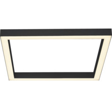 Rechteckige LED-Deckenleuchte mit schwarzem Rahmen