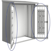 Türpaket biohort WoodStock 150, 138x172,5 cm silber
