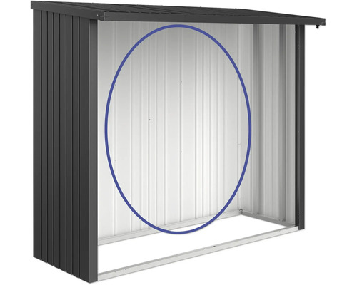 Abri de jardin en métal sans porte