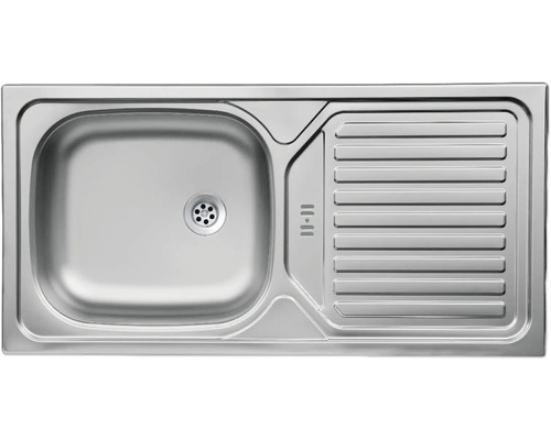 Évier en acier inoxydable avec égouttoir