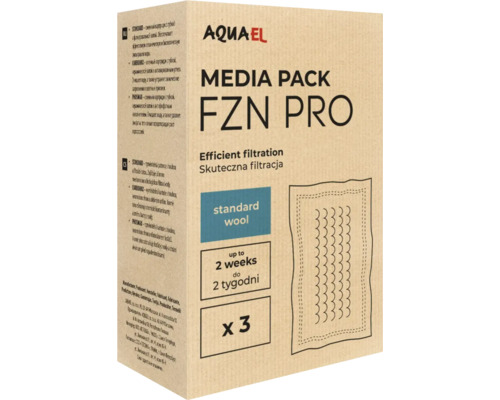 Aquael Media Pack FZN Pro masses filtrantes pour aquariums, lot de trois
