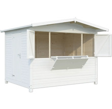 Stand de marché Palmako Marian 6,2 m² avec plancher 328 x 284 cm blanc