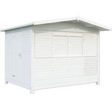 Stand de marché Palmako Marian 6,2 m² avec plancher 328 x 284 cm blanc