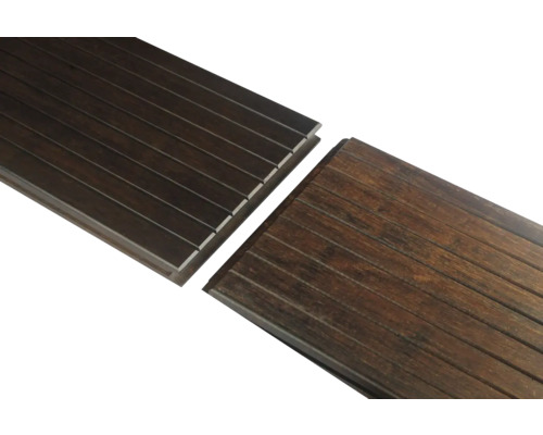 Lame de terrasse Konsta bambou profilé plein strié/lisse 1860 x 139 x 18 mm marron foncé Lame de terrasse Konsta bambou profilé plein strié/lisse 1860 x 139 x 18 mm marron foncé
