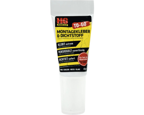 Mastic de montage et d'étanchéité HG To-Go, 60 grammes