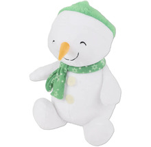 Bonhomme de neige en peluche avec bonnet et écharpe