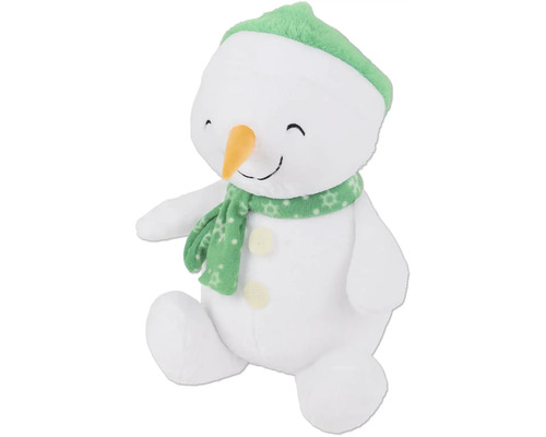 Bonhomme de neige en peluche avec bonnet et écharpe