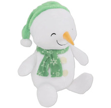 Peluche bonhomme de neige avec bonnet et écharpe